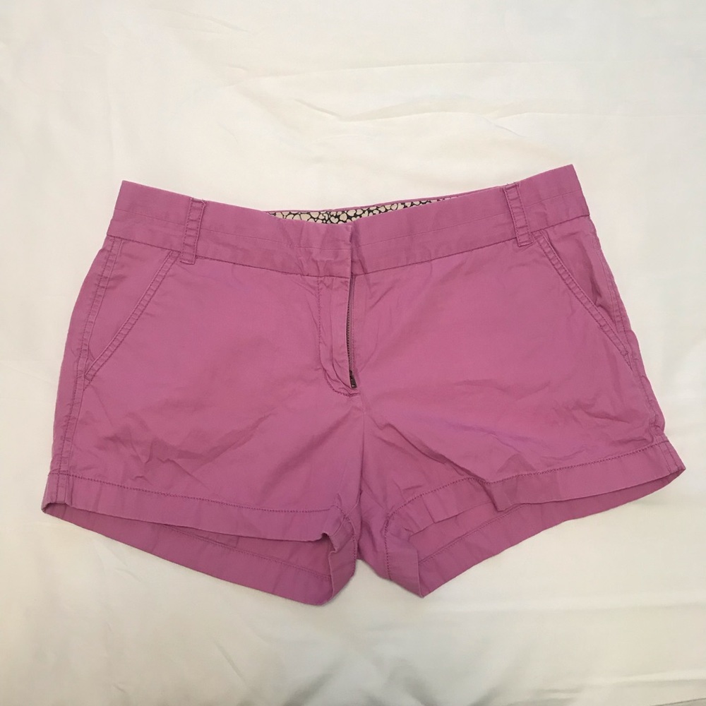 3” lavender jcrew chino shorts